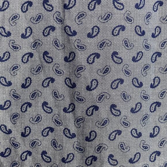 Nordstrom‎ Shirt Size 16 34/35 Blue Paisley Long Sleeve Button Up L/S Trim Fit - Picture 8 of 8